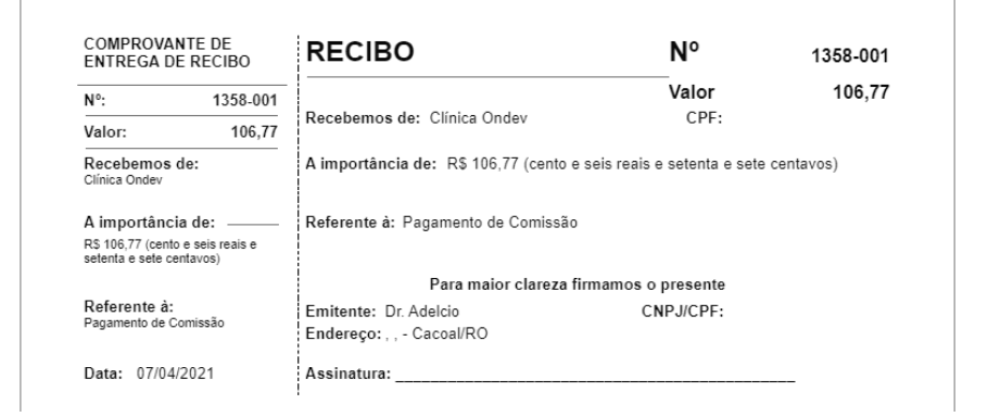 Recibo de Pagamento - Pagar