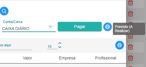 Acerto/Rateio Profissional